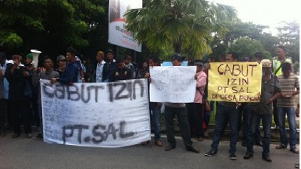 Massa ORPB Datangi Kantor Bupati Inhil